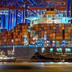 hamburg, port of hamburg, container ship